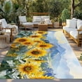 thumbnail image 3 of Fsddascl Sunflowers Mountain Outdoor Rug for Patio/Deck/Porch, Non-Slip Large Area Rug 4 x 6 Ft, Summer Botanical Floral Nature Indoor Outdoor Rugs Washable Area Rugs, Reversible Camping Rug Carpet, 3 of 5