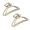 thumbnail image 2 of 2pcs Metal Claw Clips, Non-slip Hair Clips, Hollow Jaw Hair Clip For Flxing, Fixed Strong Clips, Retro Hair Clips, Hair Accessories For Women, Girls, 2 of 4