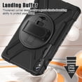 thumbnail image 7 of XYX Case for Samsung Galaxy Tab S9/Tab S9 FE 11.0 Inch with 360 Degree Rotating, Hand Strap, Shoulder Strap, Black, 7 of 7