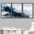thumbnail image 4 of IDEA4WALL Framed Canvas Print Wall Art Set Aerial View Pastel Mountain Range Nature Wilderness Modern Art Decorative Landscape Rustic for Living Room, Bedroom, Office - 16"x24"x3 Black, 4 of 5