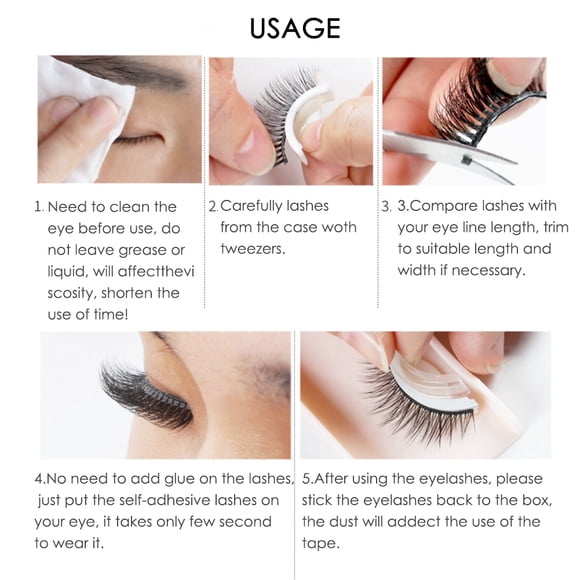 OSAS De Tío Auto Adhesivo 3d 3d Ojos De La Extensión De Extensión 10 Pares 10 Pares Extensión De Pestañas Mink Eyelash Extensión De La Almohadilla Del Ojo Del Ojo