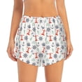 thumbnail image 2 of Rateoe Lighthouse Sailboat Printed 2 in 1 Women's Workout Shorts for Athletic Gym Running Shorts with Phone Pockets-Medium, 2 of 7