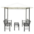 thumbnail image 4 of vidaXL Garden Pavilion with Table and Benches 2.5x1.5x2.4 m, 4 of 5