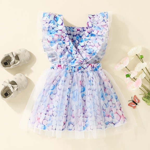 Vedolay Dressers Girl Peony Lace Back A-Line Straight Tutu Tulle Party Flower Girl Dress,Purple 12-18 Months