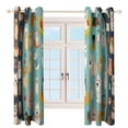 thumbnail image 3 of Blackout Curtains for Bedroom Cute Dog Full Room Darkening Grommet Curtains for Living Room,Thermal Insulated Ombre Drapes, 3 of 7