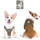 thumbnail image 2 of Arnés antitirones para perros, arnés táctico transpirable y ajustable para perros pequeños y medianos, chaleco reflectante duradero, grado militar, talla M, marrón y verde., 2 of 5