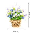 thumbnail image 2 of Wildflowers Hanging Basket Wreath, Artificial Purple Tulip Spring Wreath for Front Door, Wall Hanging Flower Bucket Rustic Farmhouse Wreath Party Wedding Home Decor, 2 of 8