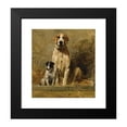 thumbnail image 2 of John Emms 12x13 Black Modern Framed Museum Art Print Titled - Hound and Terrier in a Kennel, 2 of 5