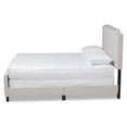 thumbnail image 3 of Bowery Hill Transitional Fabric Button Tufted King Size Panel Bed in Beige, 3 of 8