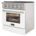 thumbnail image 4 of Kucht Professional 30" Modern Stainless Steel Propane Gas Range in White/Silver, 4 of 11