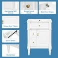 thumbnail image 5 of Bellemave 24" Freestanding Bathroom Vanity with Sink, Flip Drawer, Adjustable Shelf & Metal Handle, Bathroom Vanities Storage Cabinet for Bathroom, Solid Rubber wood Frame & MDF Panels, White, 5 of 11