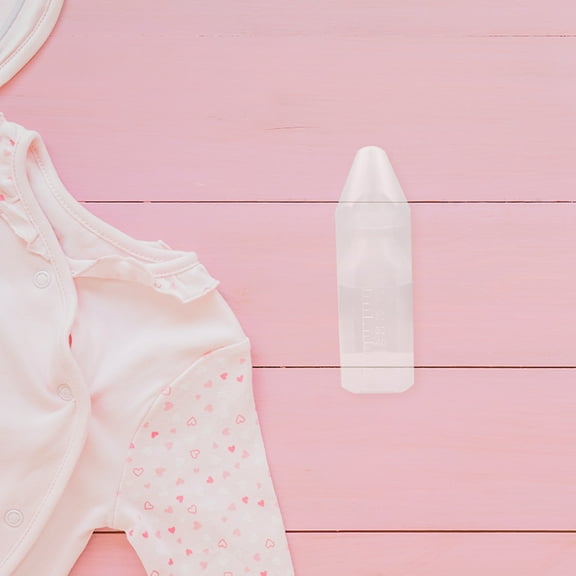 WRITWAA 5-Pack Breastmilk Storage Bottles Plastic Transparent Ergonomic Cap for Home Use