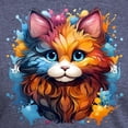thumbnail image 3 of CafePress - Cute Cat Watercolor T Shirt - Mens Tri-blend T-Shirt, 3 of 4
