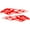 Red, variant on Walbest 2Pcs Car Sticker, Eagle Flame Universal Car Motorcycle Reflective Decals Sticker Decoration - 7.87" x 1.85"