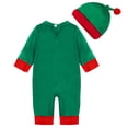 thumbnail image 3 of Newborn Baby Boys Girls Christmas Outfits Romper Infant One Piece Christmas Clothes Jumpsuit with Hat 0-18Months, 3 of 8