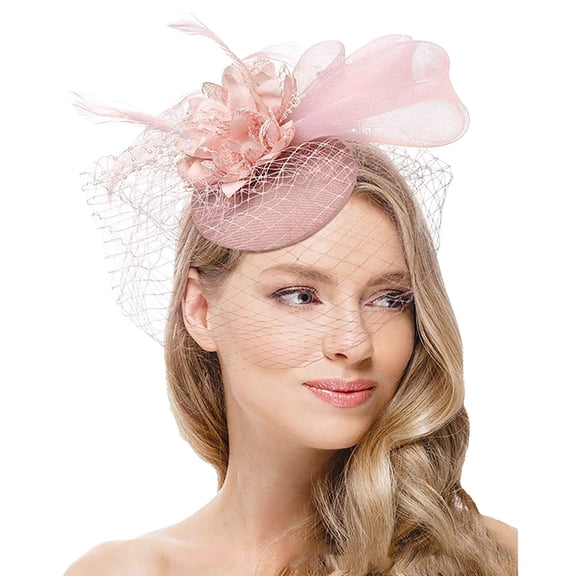 Kelon Women Bow Decor Top Fascinator Hat, Stylish Hair Clip Headband, Formal Headwear for Cocktail Ball Wedding Church Events, One Size Heardband