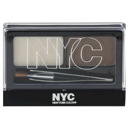NYC New York Color Browser Brush-on Browser Kit, Brush-on Brunette 876, 4 Pièces