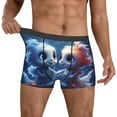thumbnail image 2 of Salouo Cute Fish Flower Couple Print Men's Boxer Briefs,Breathable Underwear Elastic Waistband Briefs for Men -X-Large, 2 of 8