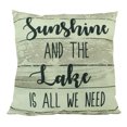 thumbnail image 1 of Sunshine and the Lake  |  Throw Pillow | Home Decor | Cabin Decor Ideas | Cabin Pillow | Lake Life | Vintage Lake Decor | Lake House, 1 of 4