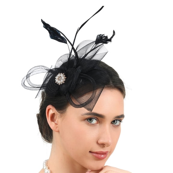 Feathered Fascinator TeaParty Headpiece For Bridal Shower and Special Occasion