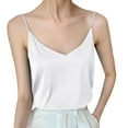 thumbnail image 1 of HNMKIU Tank Top Women V Neck Sleeveless Satin Tank Top, 1 of 4