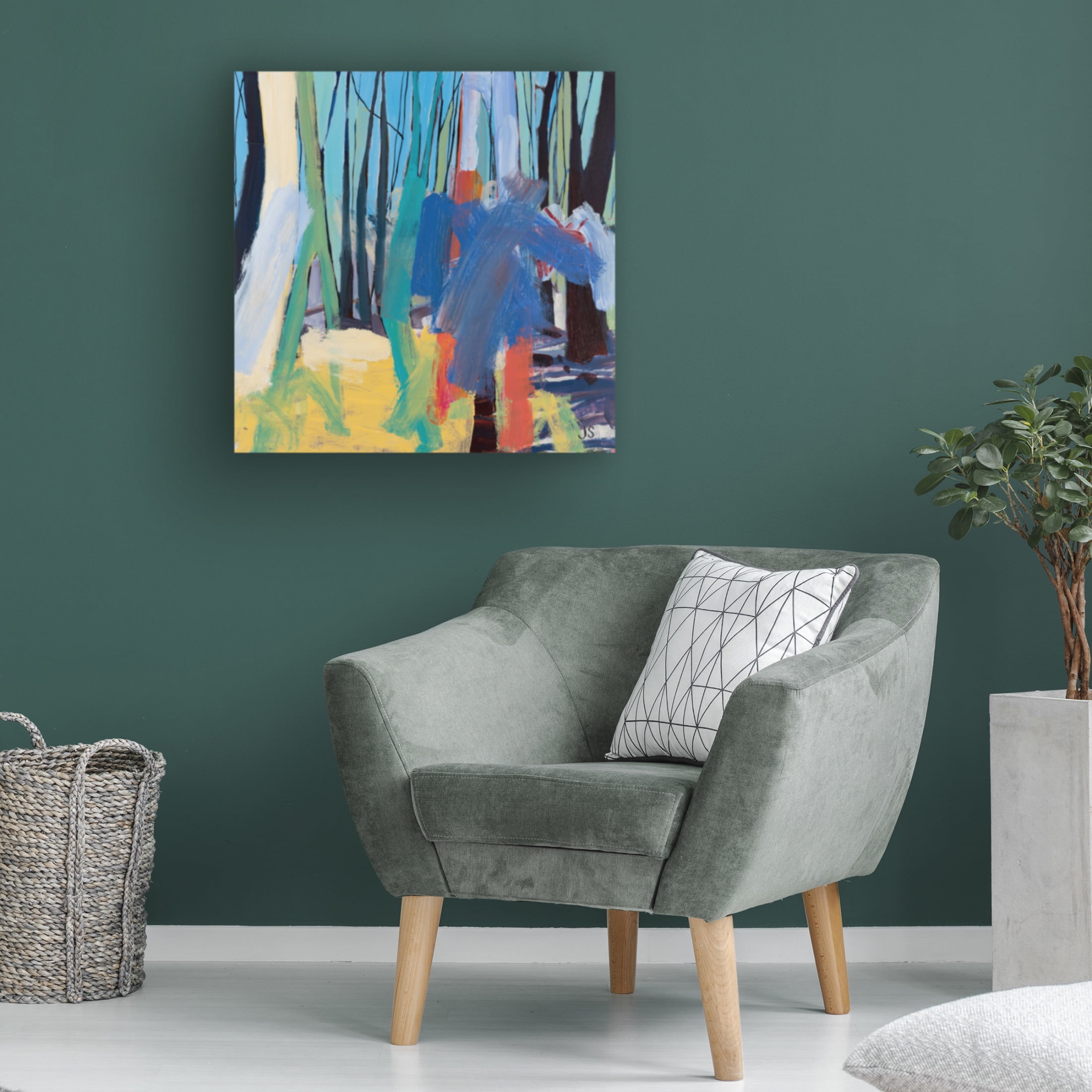 Canvas Wall Art - Jessica Singerman 'Pilot Mountain 7' Wall Art for Living Room, Bedroom, or Office Décor by Trademark Fine Art - 35 x 35 Inches