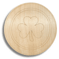 thumbnail image 2 of Unfinished Wood Etched Gold Coin Shape 3" / 1/8", 2 of 2