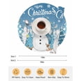 thumbnail image 6 of 15 Inch Round Placemats Set of 6, Blue Christmas Non Slip Heat Insulation PP Table Mats, Snowman Xmas Tree Snowflake Elk Winter Washable Place Mats for Kitchen Dining Party Table Decor, 6 of 7