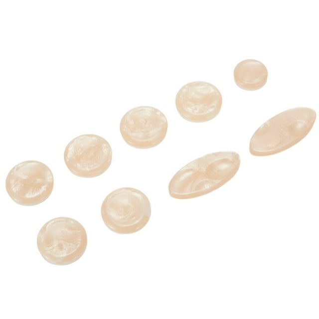 9 Pcs Saxophone Key Buttons Inlays For Alto Tenor Soprano Sax Replacement Parts Beige Shenzhuyue