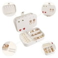 thumbnail image 3 of REGALWOVEN Travel Accessory Box, Small PU Leather Accessory Organizer Case Storage Display Holder for Women Gifts White, 3 of 7