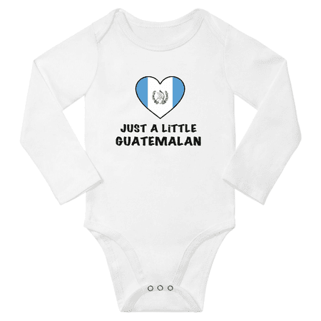 

Just a Little Guatemalan Baby Long Sleeve Romper (White 12 Months)