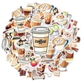 thumbnail image 2 of 35pcs-70pcs Cute Coffee Stickers Food Kids Stickers  Stickers DIY Stickers for Luggage Laptop Suitcase, 2 of 9