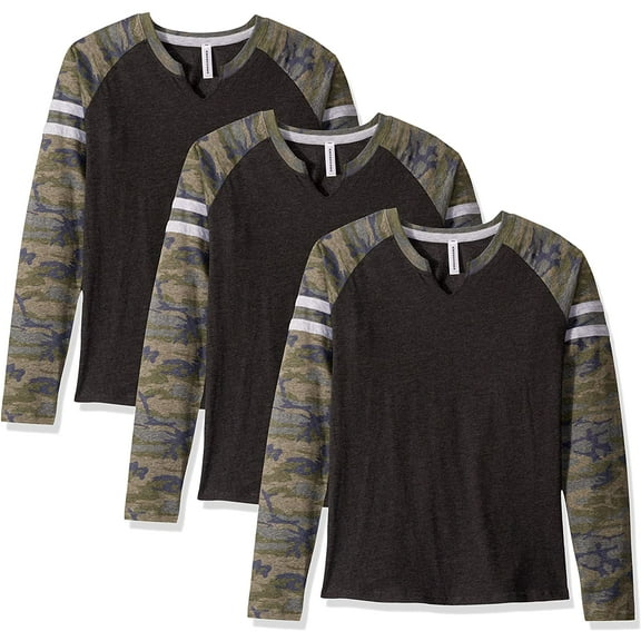 Aquaguard Women's Gameday MasH-Up LonG-Sleeve Fine Jersey T-Shirt (3 Pack)
