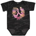 thumbnail image 3 of Inktastic Breast Cancer Awareness Wreath Pink Ribbon Girls Baby Bodysuit, 3 of 5