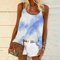 thumbnail image 2 of Pleated Tie-Dye Tank Tops Women Spaghetti Strap Camis Crew Neck Tanks Loose Comfort Shirts Summer Basic Tank Top Dressy Casual Vest Singlets, 2 of 5