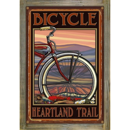 Bicycle Minnesota Heartland Trail Old Half Bike Rustic Metal Print on Reclaimed Barn Wood by Paul A. Lanquist (12