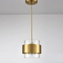 Moose Lighting Modern Dimmable Gold Drum Pendant Light