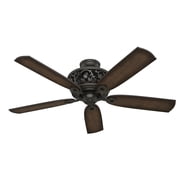 Hunter 54 inch Indoor Ceiling Fan with LED Lights and Remote Control - Standard Mount Bronze Ceiling Fan, 5 Blades, For Bedroom, Living Room, or Kitchen, Quiet - Promenade 59546, Brittany Bronze