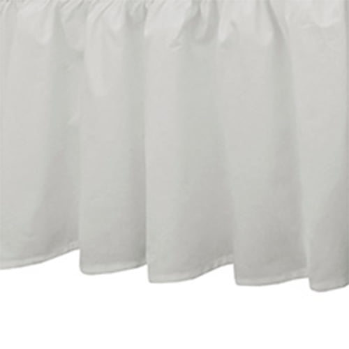 Fresh Ideas Ruffled Poplin Collection Bed Skirt, Twin, White