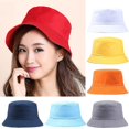 thumbnail image 2 of Unisex Cotton Fisherman Hat Solid Color Beach Outdoor Sunshade Hip Hop Basin Cap, 2 of 5