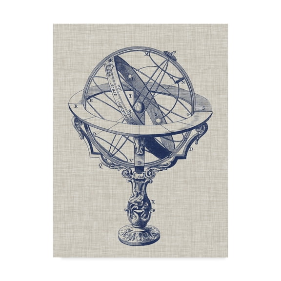 Trademark Fine Art 'Armillary Sphere on Linen II' Canvas Art by Vision Studio