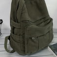 thumbnail image 2 of Mochilas escolares simples para mujer, mochila de viaje informal Vintage para mujer, mochila (verde), 2 of 8