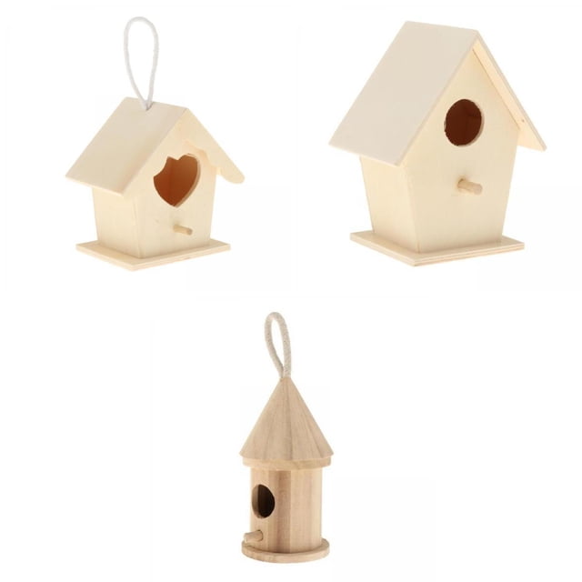 de Pájaros de para Colgar Patio Trasero de 3 Piezas para Pinzón Gorrión