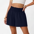 thumbnail image 5 of FengLS Women's Casual Shorts Smocked Elastic Waistband Summer Fashion Dressy Shorts Comfy Loose Fit Trendy Shorts with Side Pockets Lounge Everyday Wear, 5 of 7