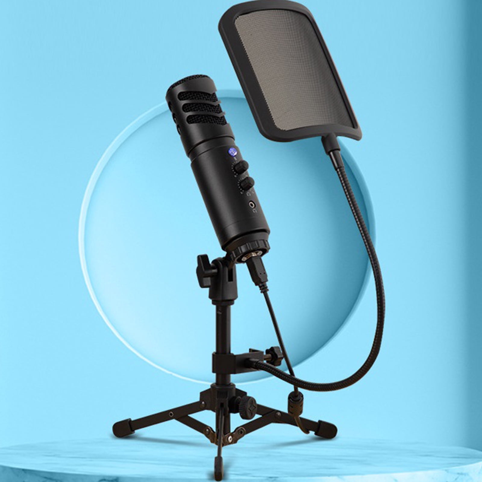 BQBQERT Microphone with Tripod Stand for Birthday and Streaming Conference Professional Kits Gaming Mic