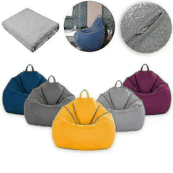 Lazy Beanbag Sofas Cover Without Filler Lounger Seat Bean Bag Puff Asiento Couch Tatami Chairs Covers