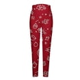 thumbnail image 4 of Besolor Christmas Leggings for Women Snowflake Xmas Trees Printed Holiday Tights High Waisted Workout Gym Pants, 4 of 6