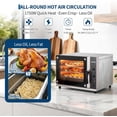 thumbnail image 6 of Commercial Countertop Convection Oven - 68L Electric Toaster Oven with Glass Door Wire Racks and Baking Trays - 120V, 6 of 7