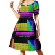thumbnail image 2 of Vestido de manga corta con tabla periódica brillante vestidos de cumpleaños para mujer verano mujer, 2 of 8