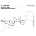 thumbnail image 2 of Kingston Brass KS8727DXBS Concord 8-Inch Widespread Kitchen Faucet with Brass Sprayer, Brushed Brass, 2 of 4